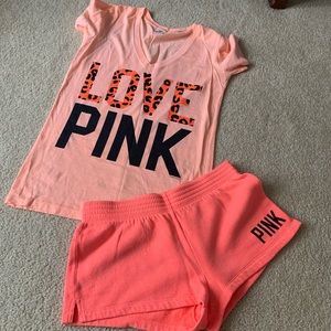 Pink Shorts& T shirt